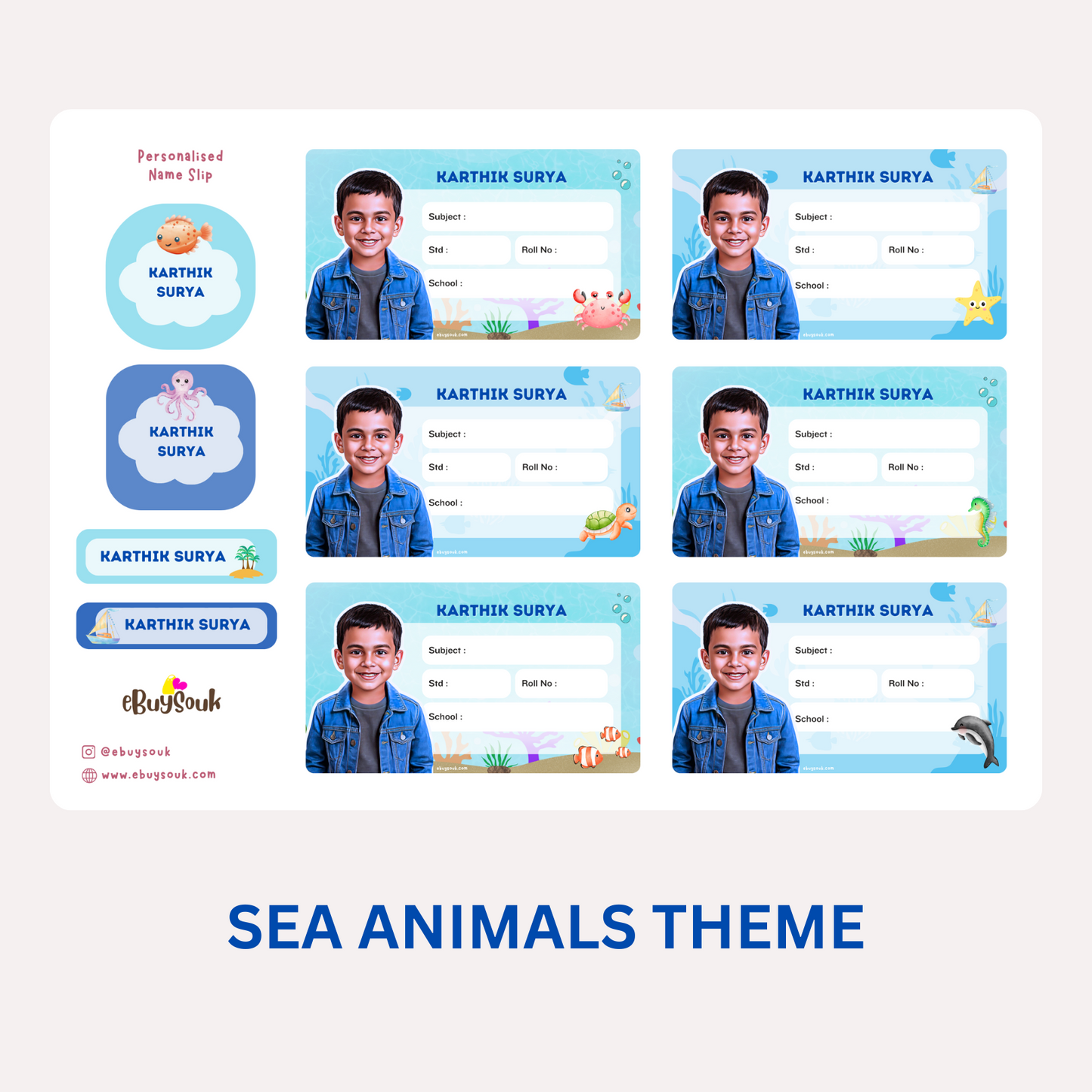Personalised Name Slip With Child Photo