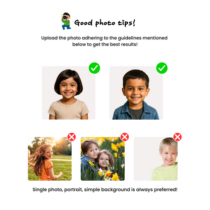Customized Name Slip With Child Photo